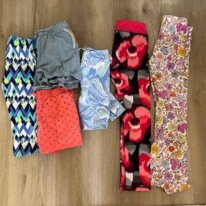 Colorful Kids Leggings/shorts Set